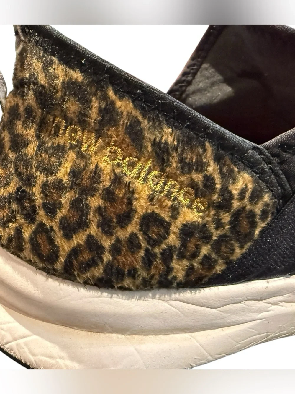 New Balance Women’s FuelCore Nergize V1 Sneaker Black with Leopard Accent